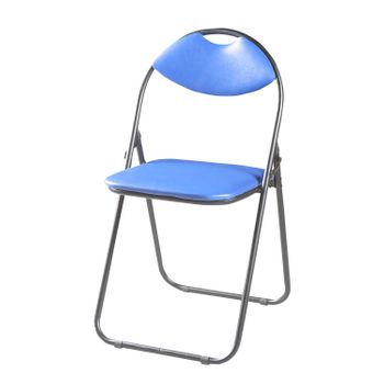 Master Grill&party Silla Plegable De Metal, Ecopiel, Azul, Jcd1805un