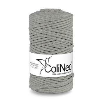 Colinea Cordón De Algodón Con Núcleo De Algodón, Cuerda Trenzada Para Manualidades, 3 Mm (gris, 100 M)