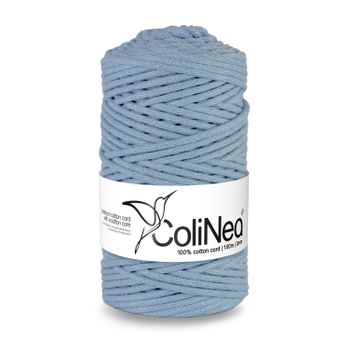 Colinea Cordón De Algodón Con Núcleo De Algodón, Cuerda Trenzada Para Manualidades, 3 Mm (azul Claro, 100 M)