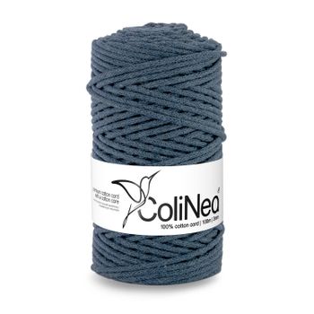 Colinea Cordón De Algodón Con Núcleo De Algodón, Cuerda Trenzada Para Manualidades, 3 Mm (denim, 100 M)