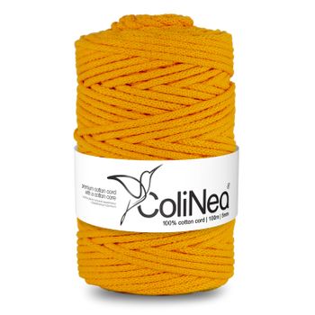 Colinea Cordón De Algodón Con Núcleo De Algodón, Cuerda Trenzada, 5 Mm (amarillo Oscuro, 100 M)