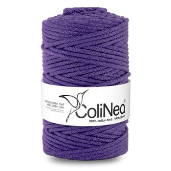 Colinea Cordón De Algodón Con Núcleo De Algodón, Cuerda Trenzada, 5 Mm (morado, 100 M)