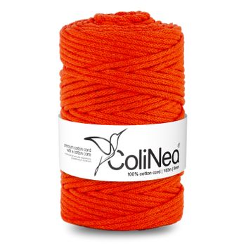 Colinea Cordón De Algodón Con Núcleo De Algodón, Cuerda Trenzada, 5 Mm (naranja, 100 M)