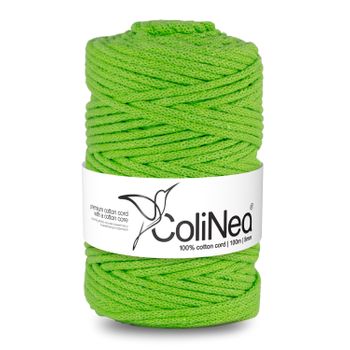 Colinea Cordón De Algodón Con Núcleo De Algodón, Cuerda Trenzada, 5 Mm (verde Claro, 100 M)