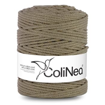 Cordón De Algodón Trenzado 5mm 200m Beige Oscuro