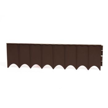 Bordura Para Jardin. Mod. Fence              Medida. 16 Cm. X 5,9 Mts. 10 Pcs X Caja. Chocolate