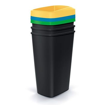 Juego De 3 Cubos De Reciclaje De 45l Cada Uno Keden.