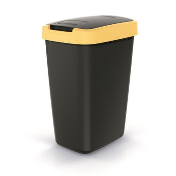 Keden Compacta Q Contenedor De Basura, Papelera De 12 Litros Color Amarillo