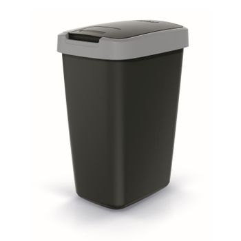 Keden Compacta Q Contenedor De Basura, Papelera De 12 Litros Color Gris