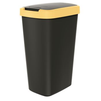 Keden Compacta Q Cubo De Basura De 45 Litros Color Negro/amarillo