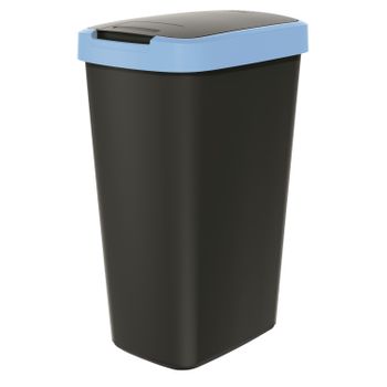 Keden Compacta Q Cubo De Basura De 45 Litros Color Negro/azul Claro