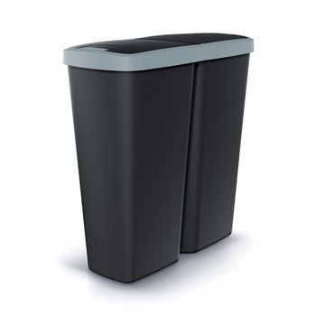 Cubo De Basura 2 X 30 Litros De Capacidad Negro Ml-design con Ofertas en  Carrefour