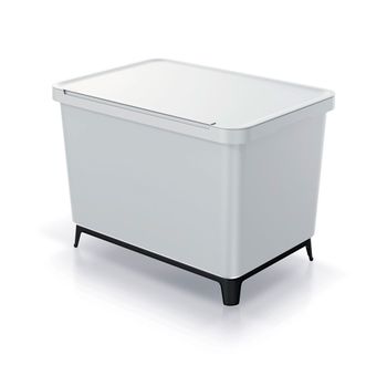 CUBO BASURA 30L C/PEDAL NEGRO-BLANCO al por Mayor ≫ Plasticosur