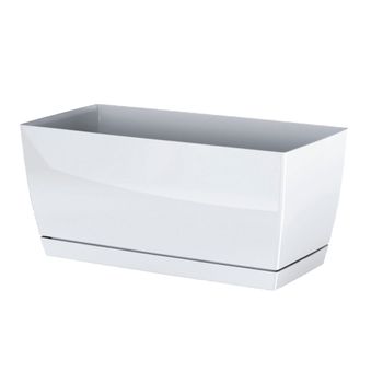 Jardinera De Plastico Coubi Case P En Blanco 39x19x18,2cm