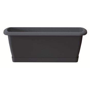 Jardinera Respana De Plastico En Antracita 59x18,4x14,5cm