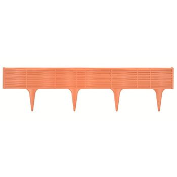 Bordura Para Jardin. Mod. Ibwi                    Medida. 18,6 Cm. X 3,9 Mts. 5 Pcs X Caja. Terracota