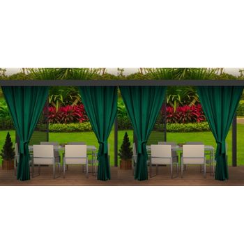 Cortina De Exterior Jardin 155x200cm, 4ud Para Terraza/balcón, Verde