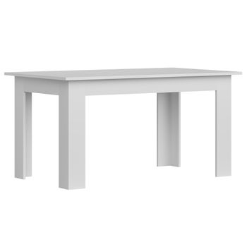 Mesa Para Salón Comedor Fija Mira En Color Blanco Mate 138x75x80 Cm