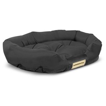 Cama Perro Domino Negro/Caqui Impermeable Cojin Extraible