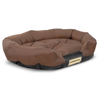 Cama Para Perro Ovalada 100x75cm Impermeable Color Marrón/negro