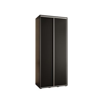 Armario Corredero Davos 1 100x235x45 Negro/negro/plata