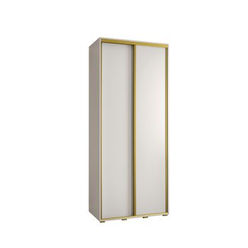 Armario Corredero Davos 1 100x235x60 Blanco/blanco/dorado