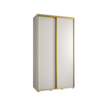 Armario Corredero Davos 1 130x235x60 Blanco/blanco/dorado