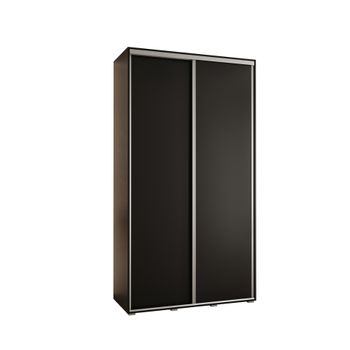 Armario Corredero Davos 1 130x235x60 Negro/negro/plata