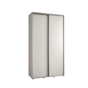 Armario Corredero Davos 1 140x235x60 Blanco/blanco/plata