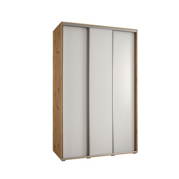 Armario Corredero Davos 1 150x235x45 Artesano/blanco/plata