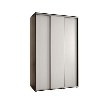 Armario Corredero Davos 1 150x235x45 Negro/blanco/plata