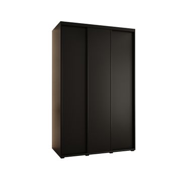 Armario Corredero Davos 1 150x235x45 Negro/negro/negro