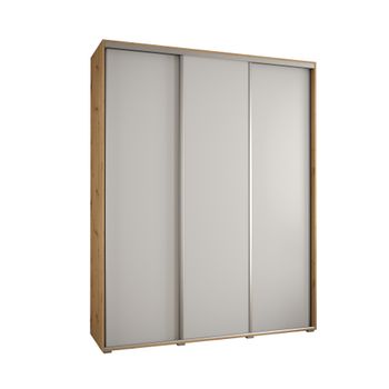 Armario Corredero Davos 1 200x235x45 Artesano/blanco/plata