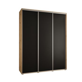 Armario Corredero Davos 1 200x235x45 Artesano/negro/plata