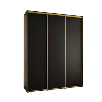 Armario Corredero Davos 1 200x235x45 Negro/negro/dorado