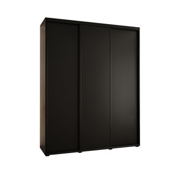 Armario Corredero Davos 1 200x235x60 Negro/negro/negro