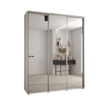 Armario Corredero Davos 2 200x235x45 Blanco/blanco/plata