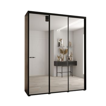 Armario Corredero Davos 2 200x235x45 Negro/negro/negro