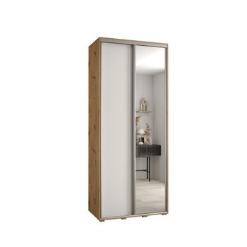 Armario Corredero Davos 3 120x235x45 Artesano/blanco/plata