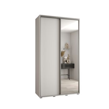 Armario Corredero Davos 3 130x235x45 Blanco/blanco/plata