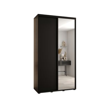 Armario Corredero Davos 3 130x235x45 Negro/negro/negro