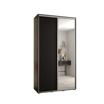 Armario Corredero Davos 3 130x235x45 Negro/negro/plata