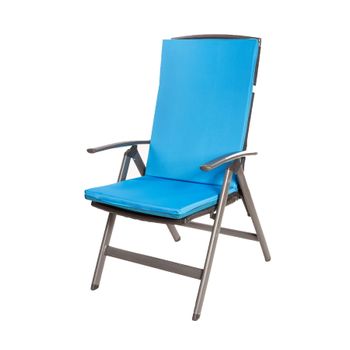 Cojín Para Silla 1 Ud| Cojín 110x47x4cm Azul| Cojín Para Silla De Exterior| Cojín De Asiento Con Respaldo Alto