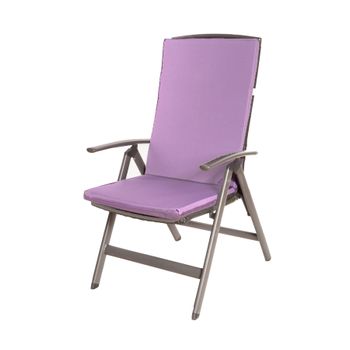 Cojín Para Silla 1 Ud| Cojín 110x47x4cm Violeta Claro| Cojín Para Silla De Exterior| Cojín De Asiento Con Respaldo Alto