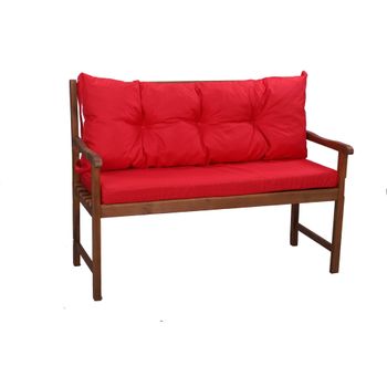 Cojín Para Banco 120x60x7+ 120x50cm| Color Rojo| Cojín Exterior| Cojines Para Columpio De Jardín| Cojín Para Muebles De Jardín| Almohada Impermeable