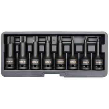 Set De 8 Puntas De Impacto Torx Spline Negro Yt-1069 Yato