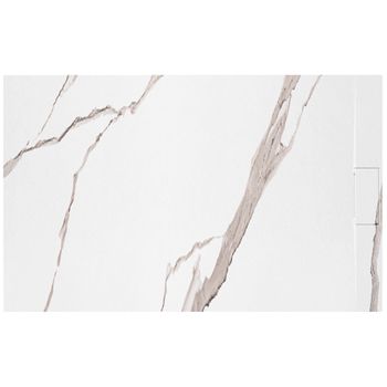 Plato De Ducha Rea Bazalt Carrara White 80x100