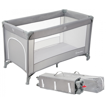 Cuna Paraguas Plegable, Parque Infantil Moby System - Cuna De Viaje Con Colchón 126 X 66 X 72 Cm