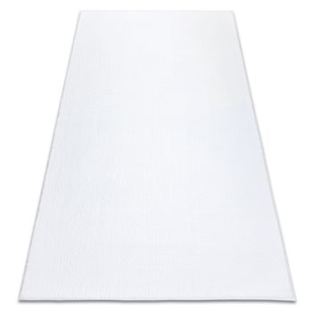 Alfombra De Lavado Moderna Lindo Blanco, Antideslizante, Peluda 80x150 Cm
