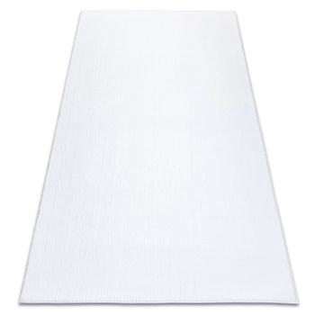 Alfombra De Lavado Moderna Lindo Blanco, Antideslizante, Peluda 160x220 Cm